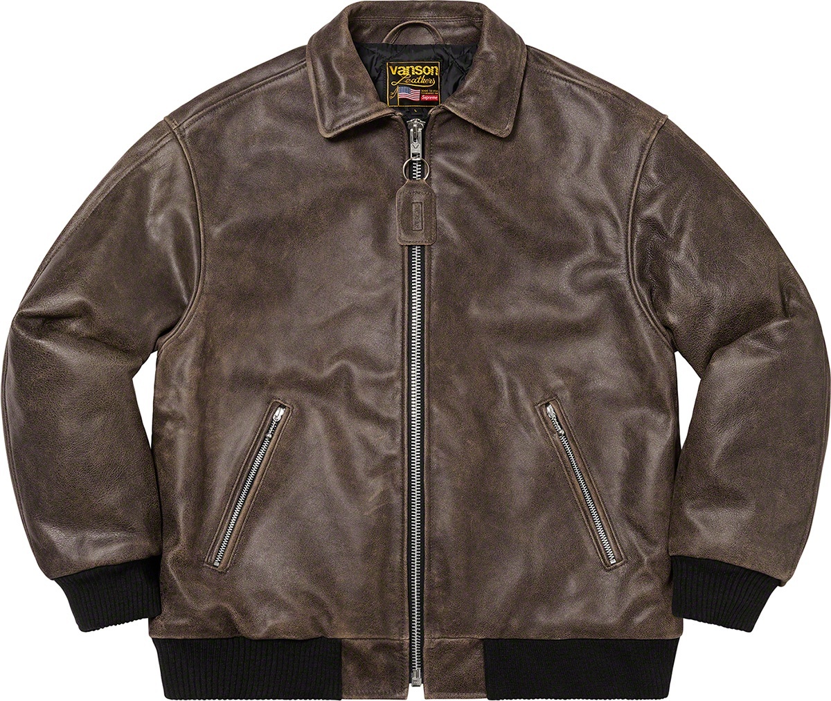 Supreme®/Vanson Leathers® Worn Leather Jacket view 15